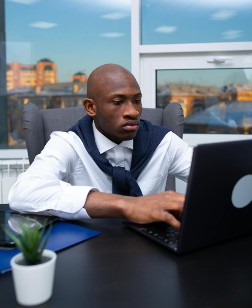 Spryfluence team member working on SEO and web design strategy for service businesses